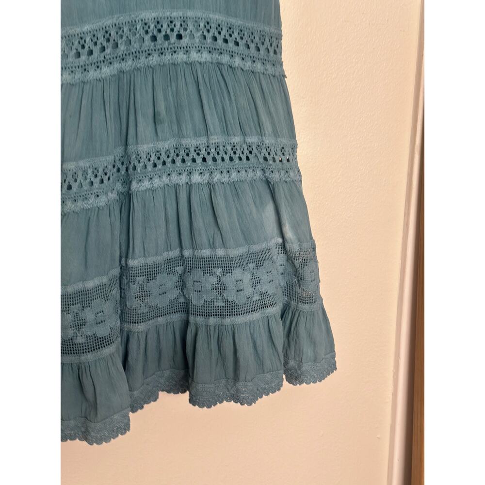 Scully Teal Lace-Trim Mini Dress - Picture 7 of 7